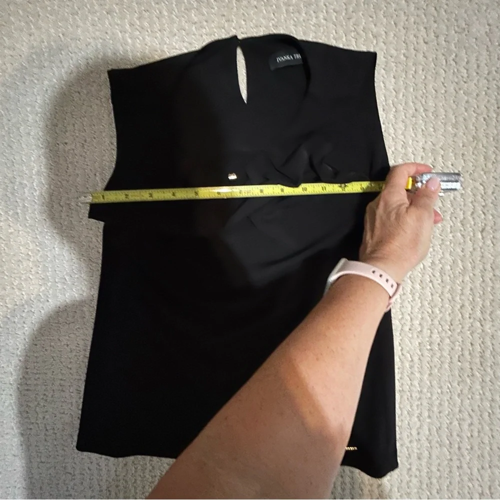 Ivanka Trump Black Tank Top‎ with Round Neckline - Picture 6 of 7